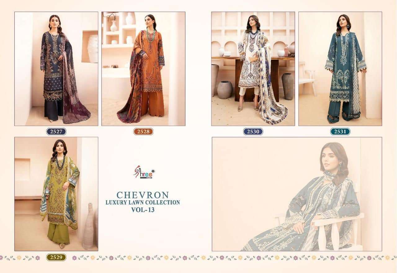 CHEVRON LUXURY LAWN COLLECTION VOL-13 - 2527-31 (COTTON)