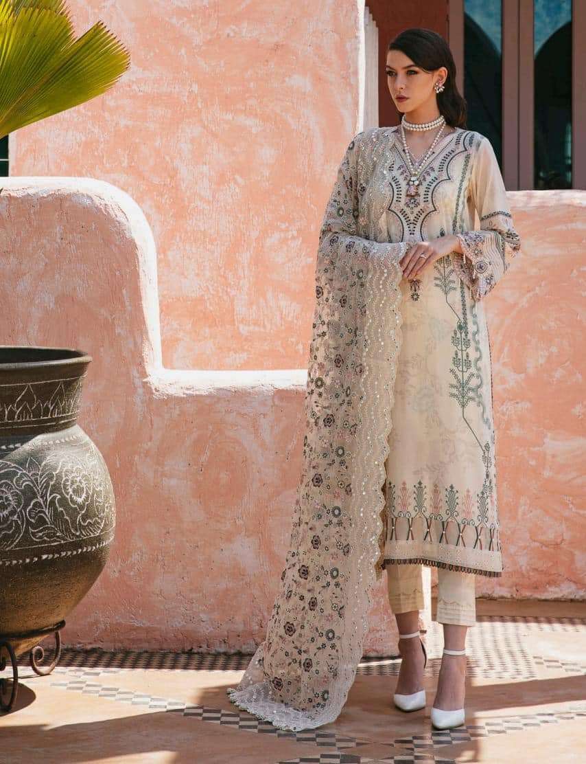  Nureh Maya Swiss Embroidered Lawn Collection 2023 - 07