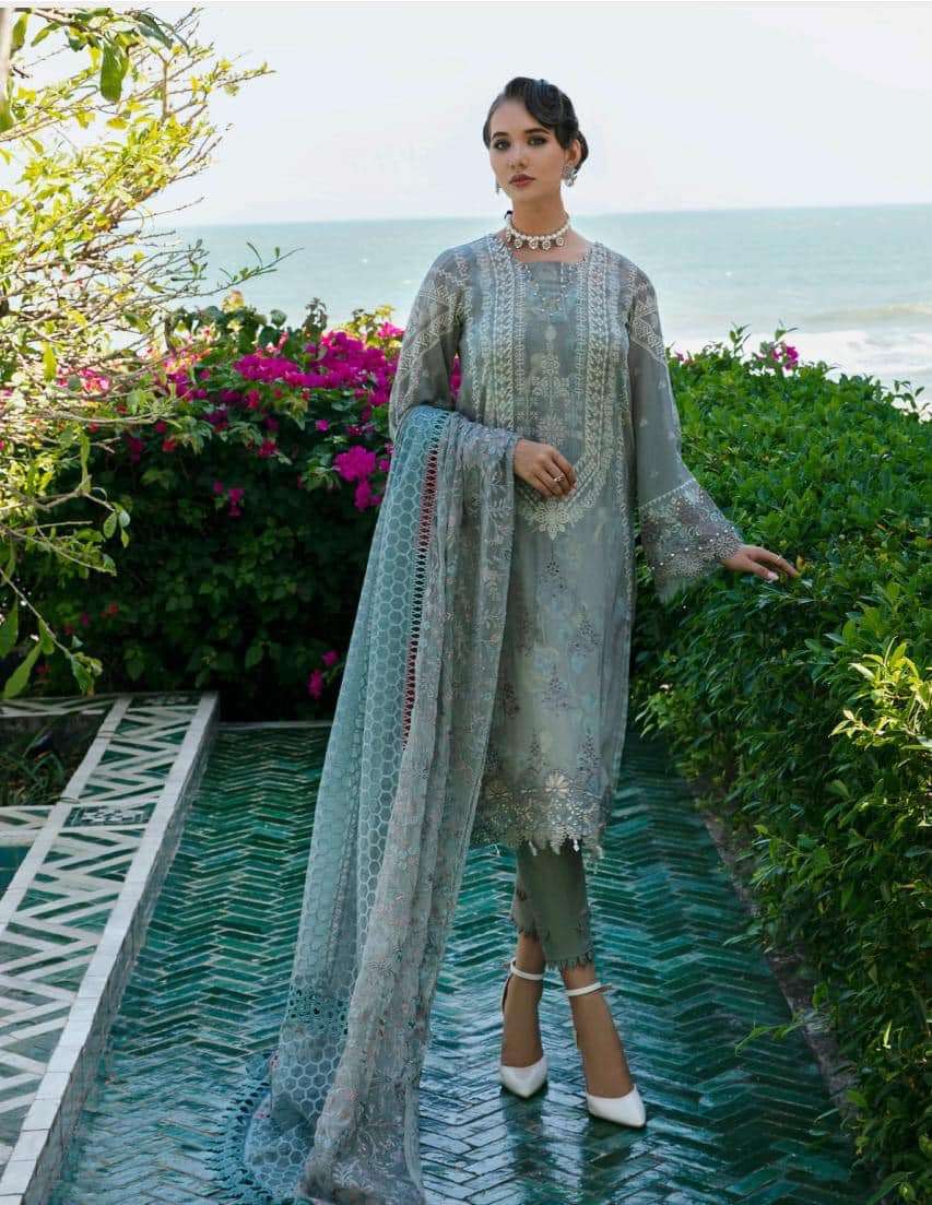  Nureh Maya Swiss Embroidered Lawn Collection 2023 - 08