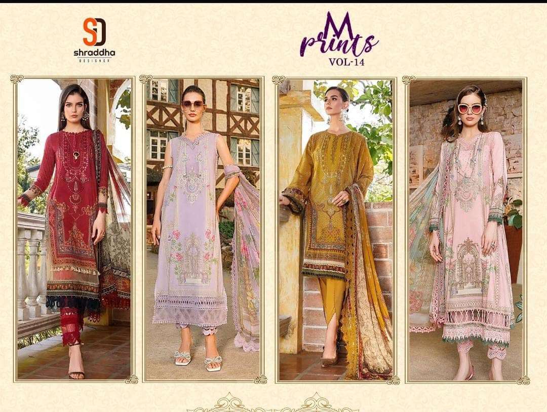 SHARADDHA DESIGNER M.PRINT VOL-14  - 01-04  -COTTON