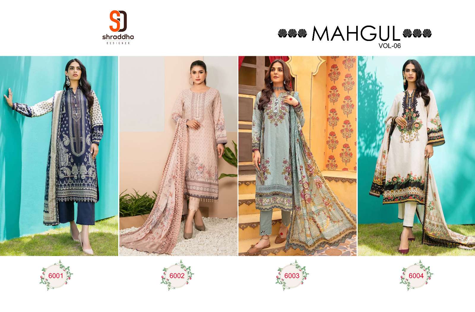 SHRADDHA MAHGUL VOL 6 - 1001-1004 - COTTON