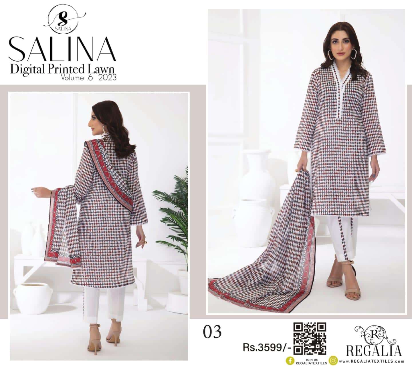  SALINA Printed Lawn Vol 6- 2023 by Regalia Textiles - 11