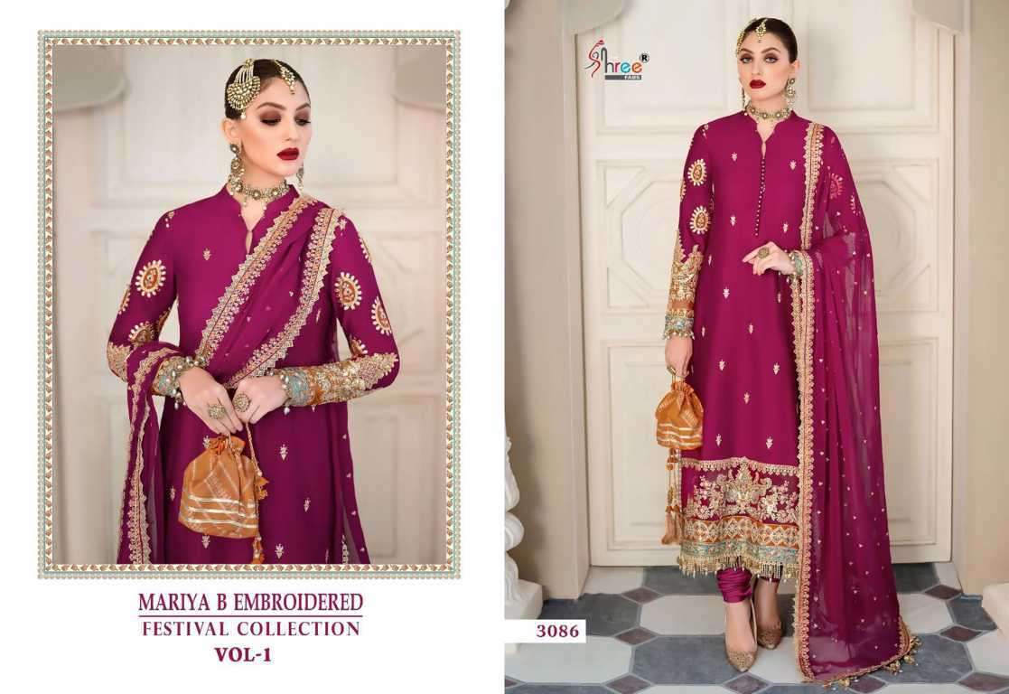 Shree Fabs Mariya B Embroidered Festival Collection Vol 1 -3085