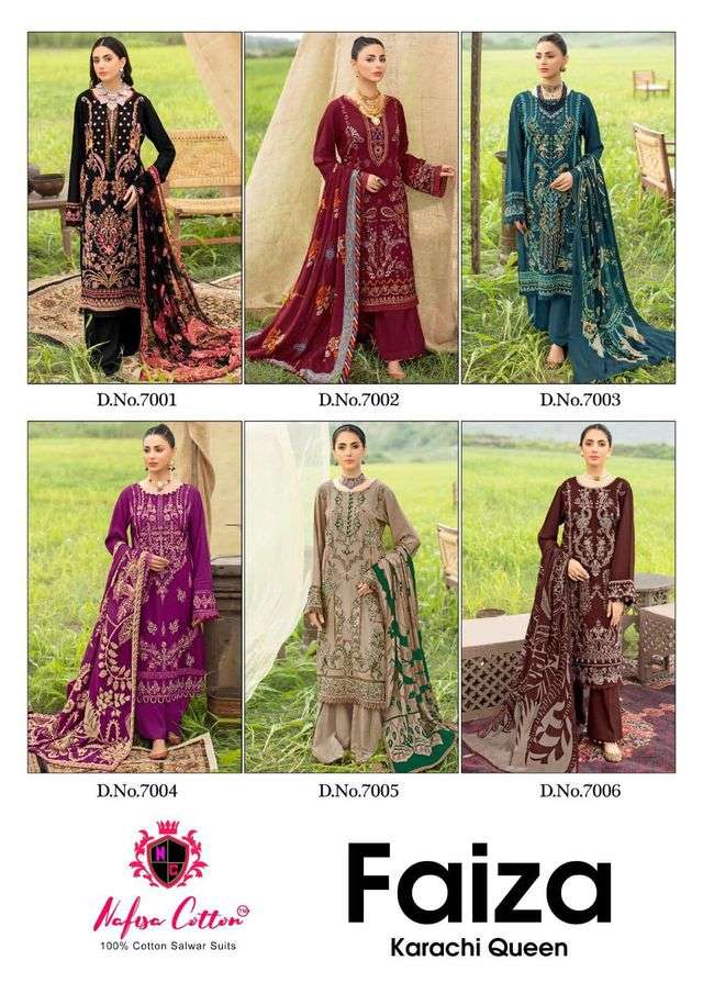 buy NAFISA COTTON ESRA KARACHI SUITS VOL 3 from ahmed creation,pakistani suit  online wholesale retail in Surat,India,100% Original Guranteed