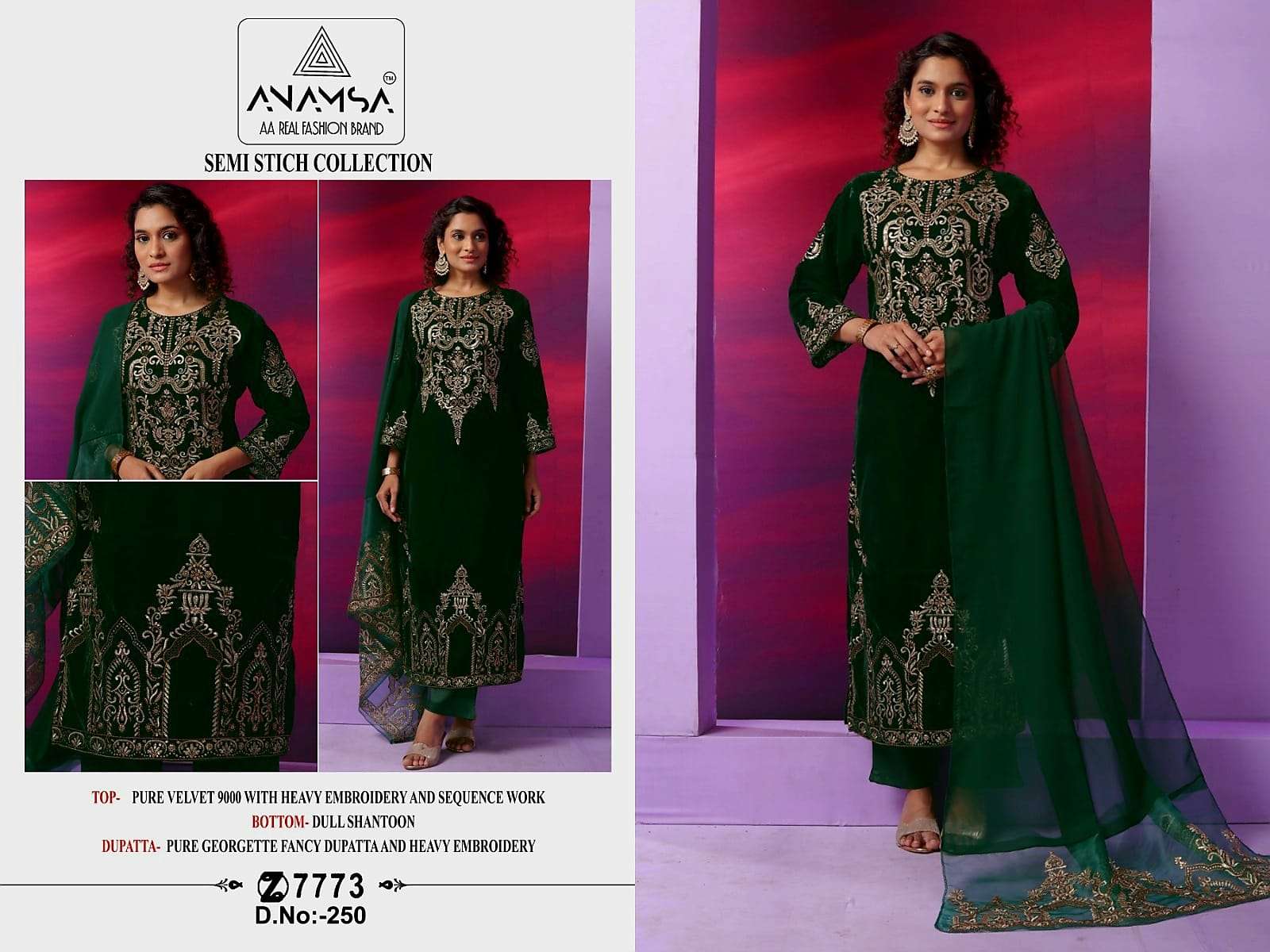 D No 250 Semi Stitched Anamsa -02
