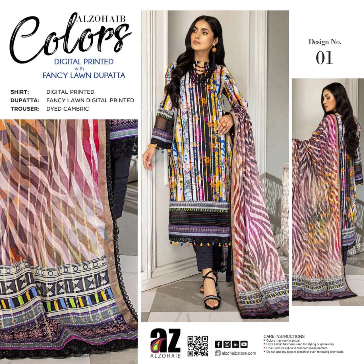 COLORS Digital Printed Lawn by Al Zohaib-08