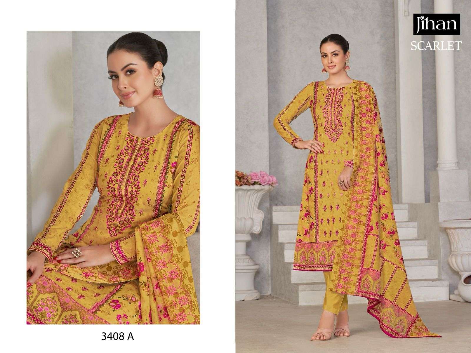  D no:-3408 SCARLET LAWN COLOR by JIHAN -03