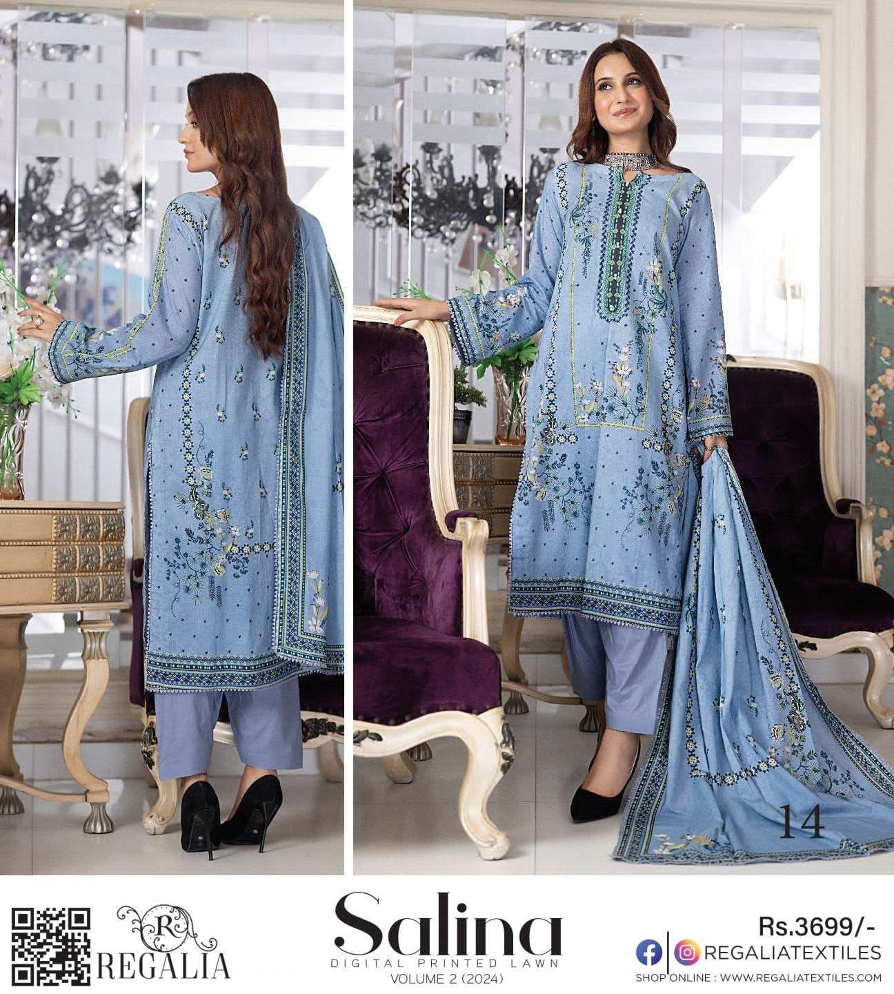 SALINA Digital Printed Lawn Collection Vol-2 2024 by Regalia-12