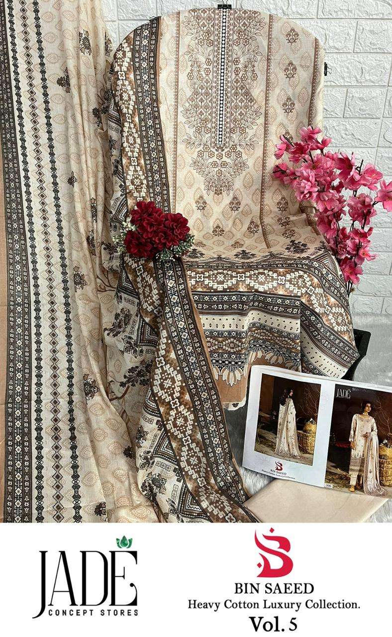  Bin Saeed Heavy Cotton Luxury Collection Vol 5 BY Jade-01