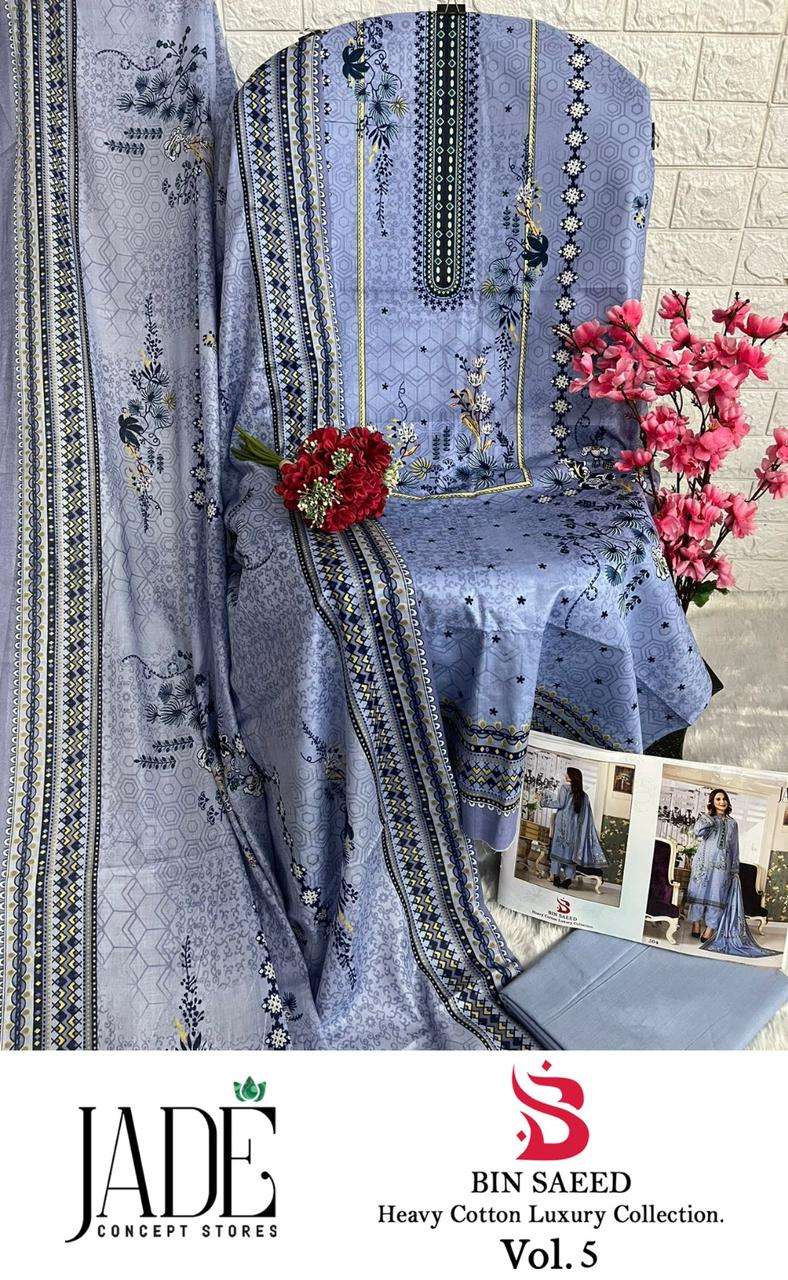  Bin Saeed Heavy Cotton Luxury Collection Vol 5 BY Jade-08