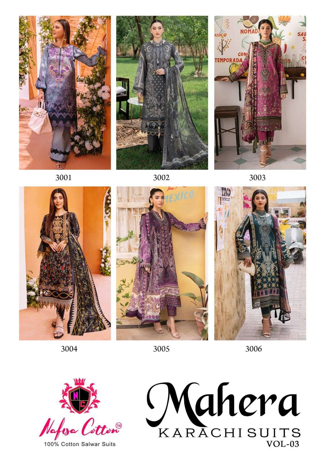MAHERA KARACHI SUITS VOL 03 BY NAFISA-01-12