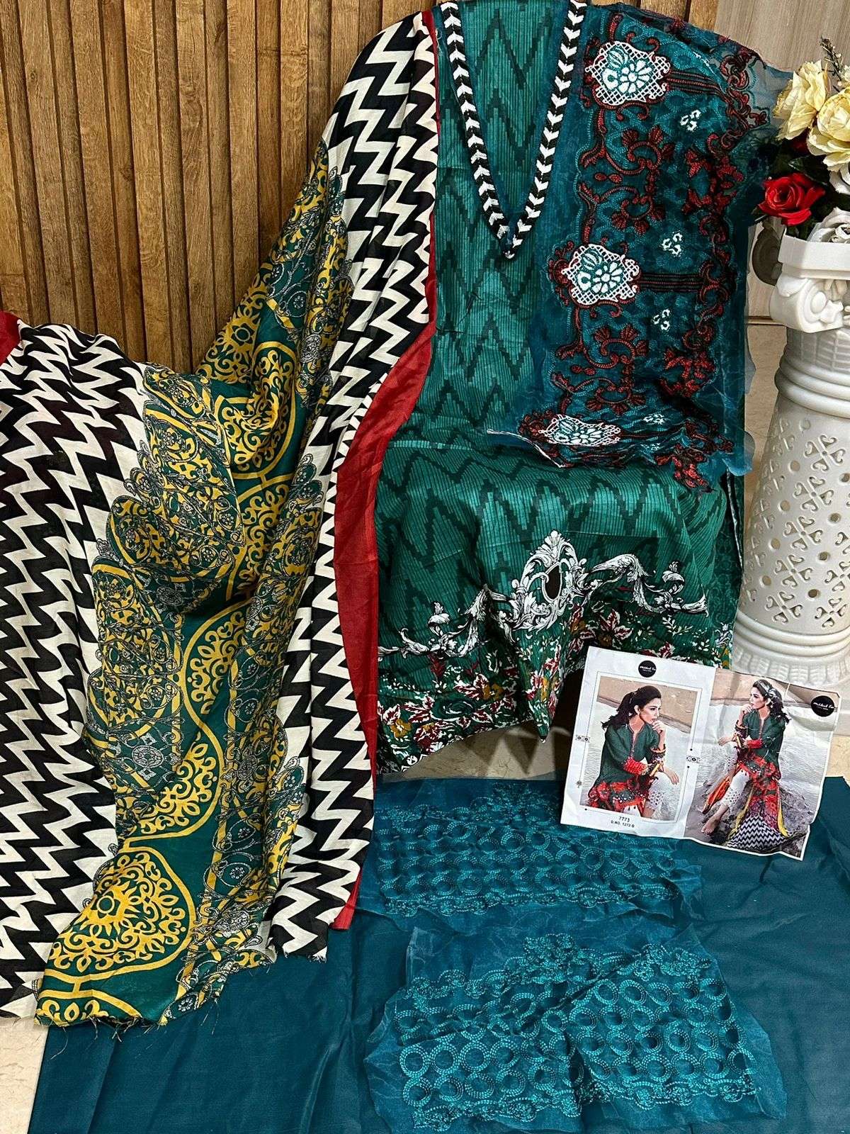 maria b red rose D no:- 1272 BY Mehboob Tex-03