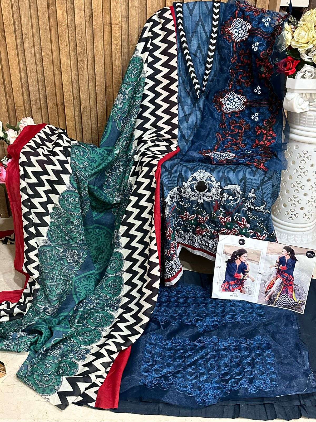 maria b red rose D no:- 1272 BY Mehboob Tex-07