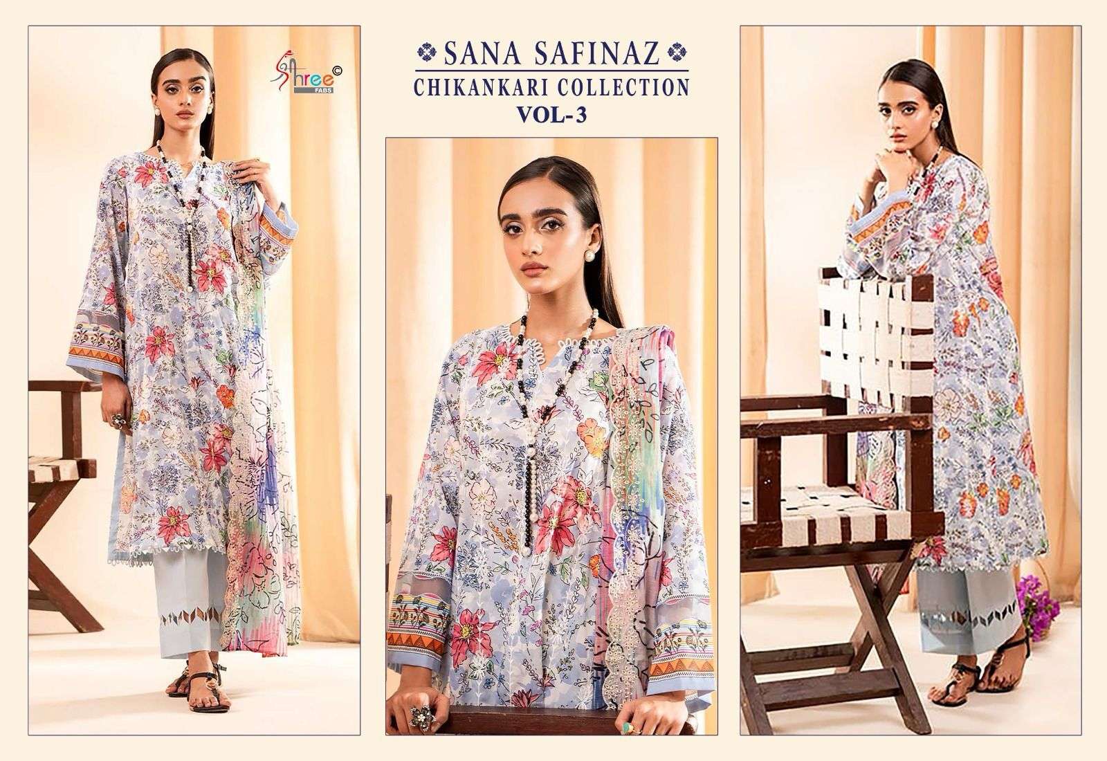 SANA SAFINAZ CHIKANKARI VOL-3 by Shree-01
