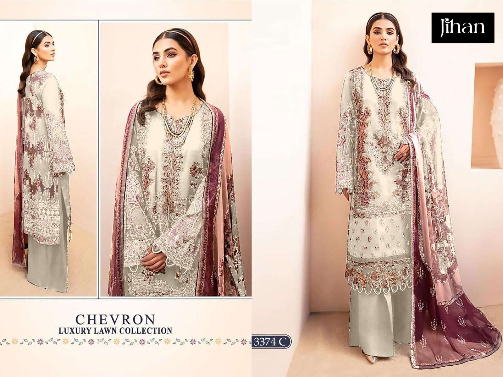 CHEVRON LUXURY D no:-3374 by JIHAN -02
