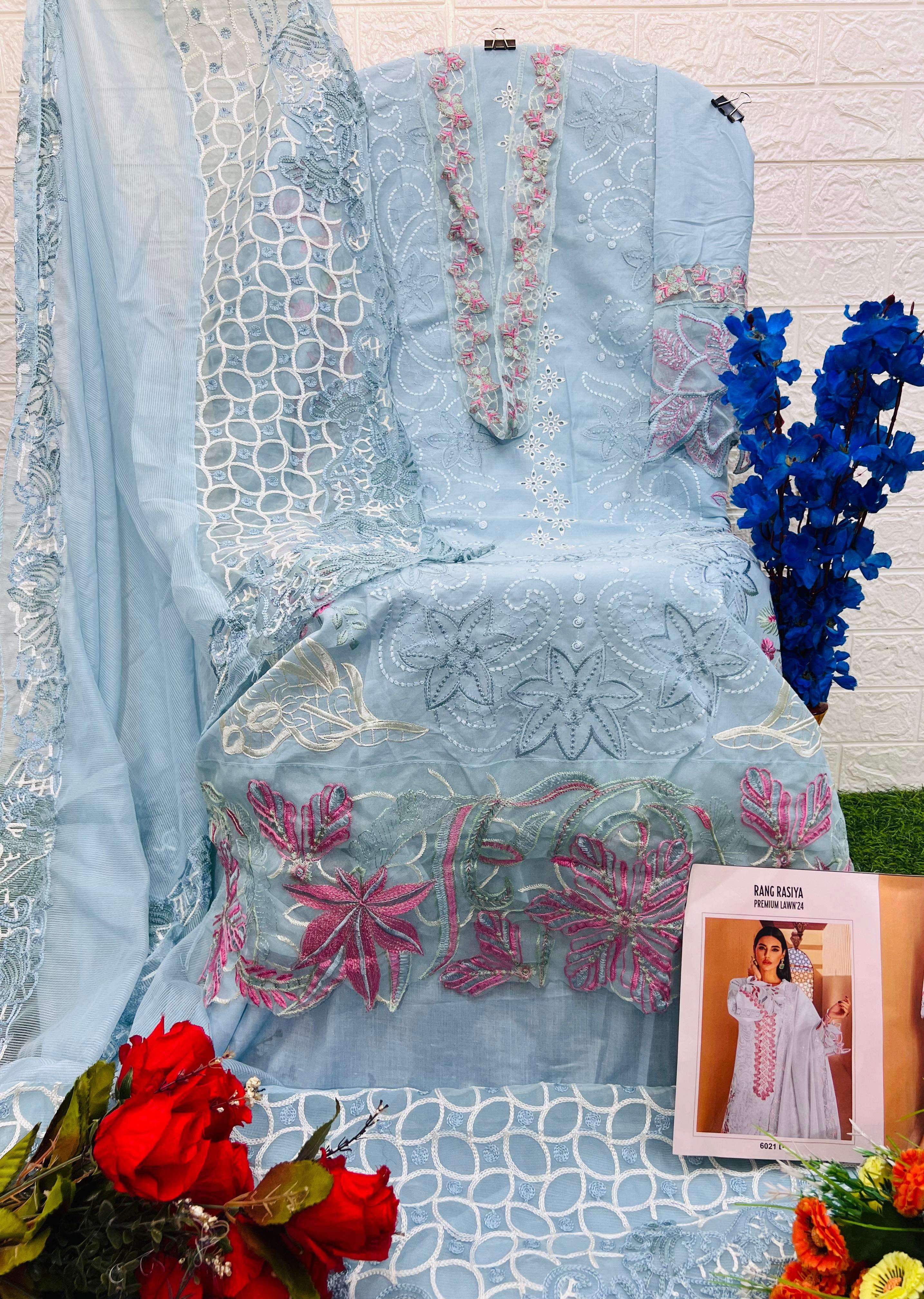 Hit Design of Rangrasiya Premium lawn 24 D No 6021 by DEEPSY-03