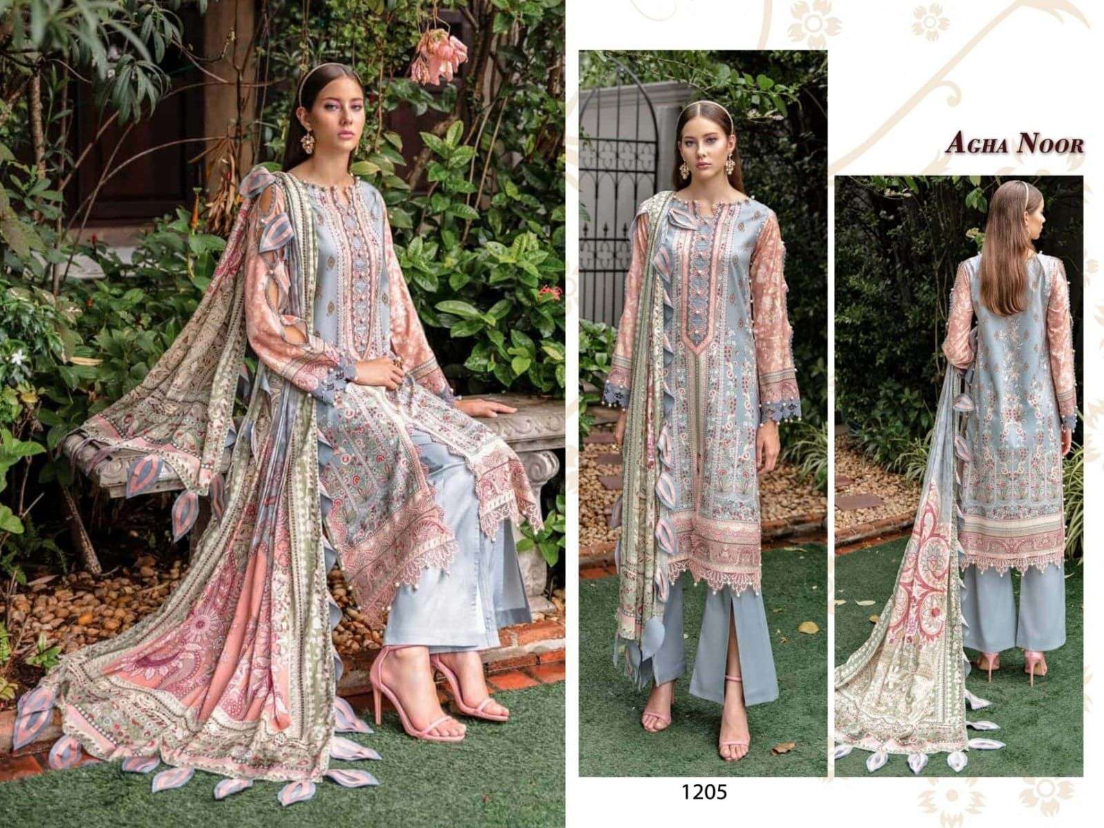LAXURY LAWN COLLECTION Vol 12 Agha Noor -04