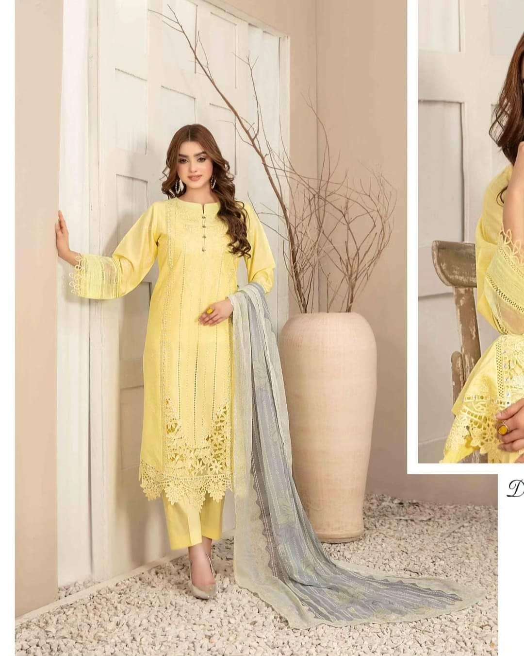 New Stitched Embroidered Jacquard Lawn 2024 ELZEENA By Tawakkal-01