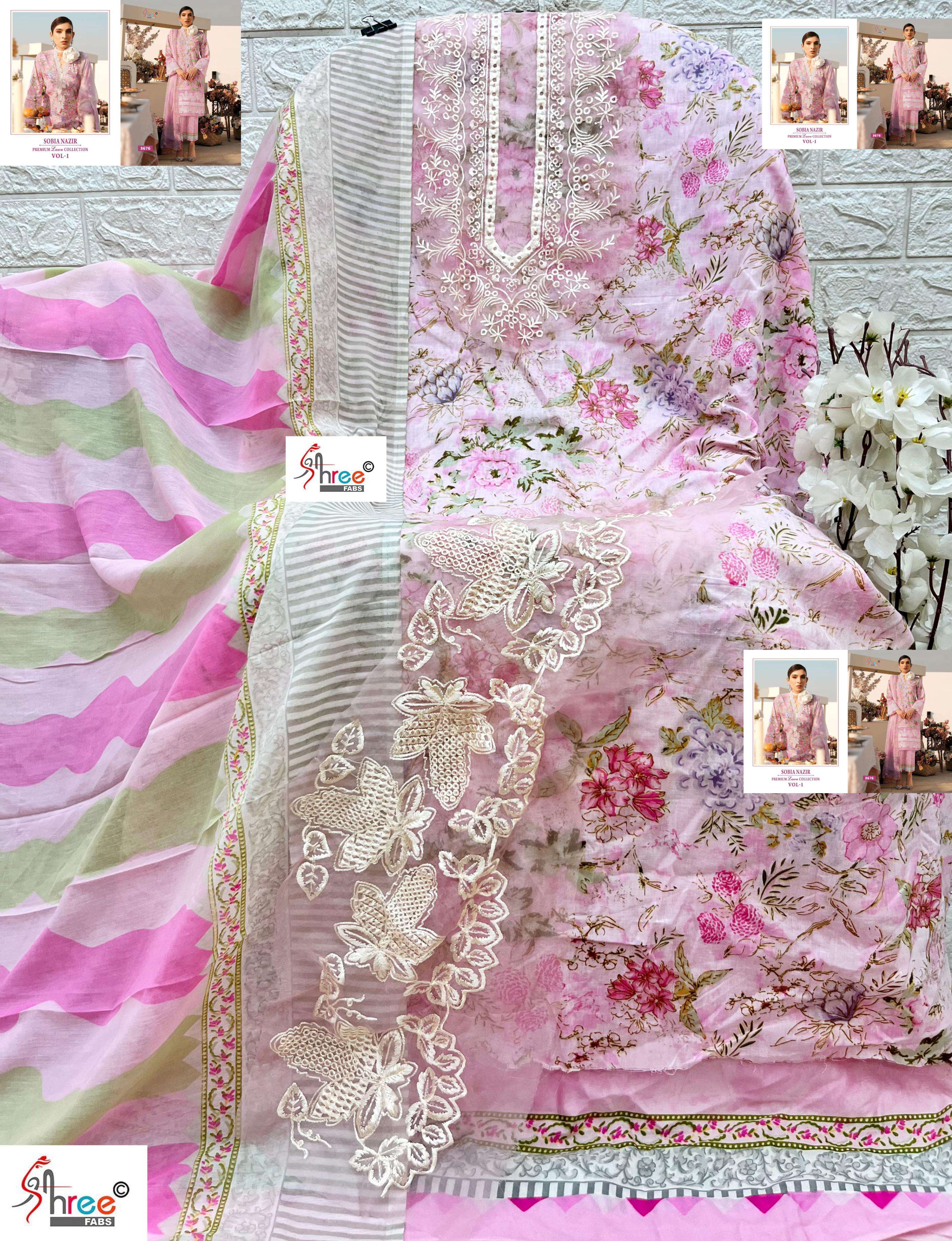 SOBIA NAZIR PREMIUM LAWN COLLETION VOL-01 SHREE-01 