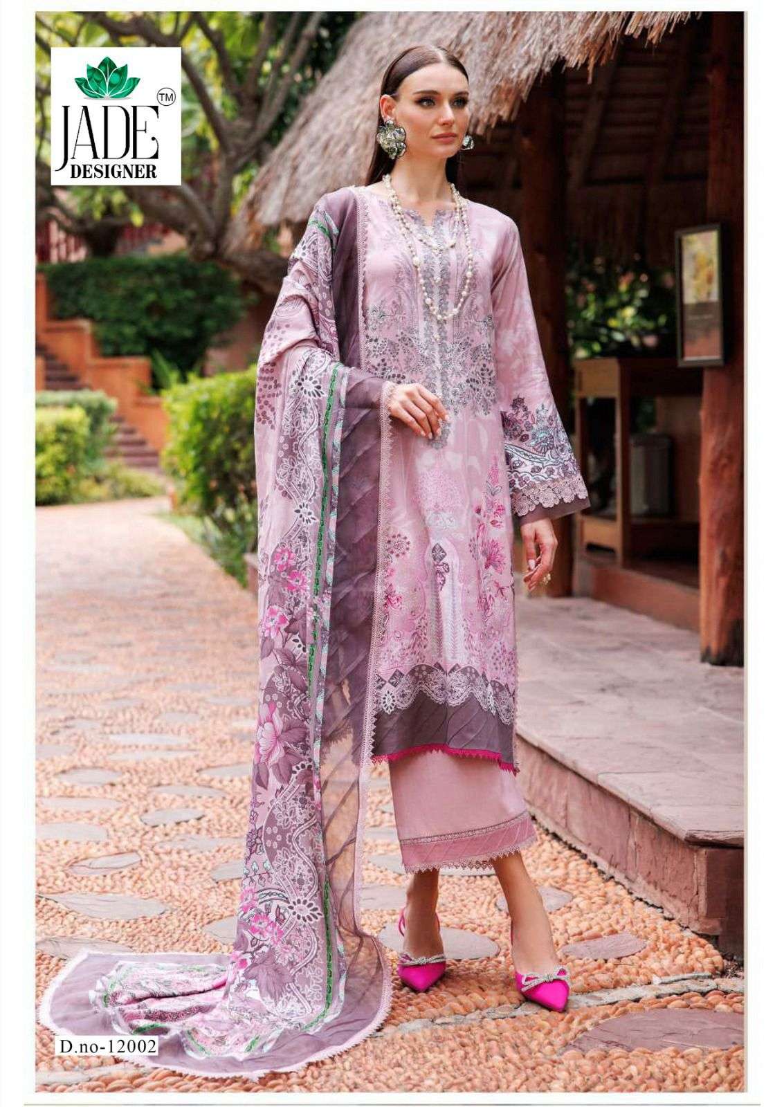 BIN SAEED CRIMSONS VOL -12 HEAVY LAWN COTTON BY JADE-01
