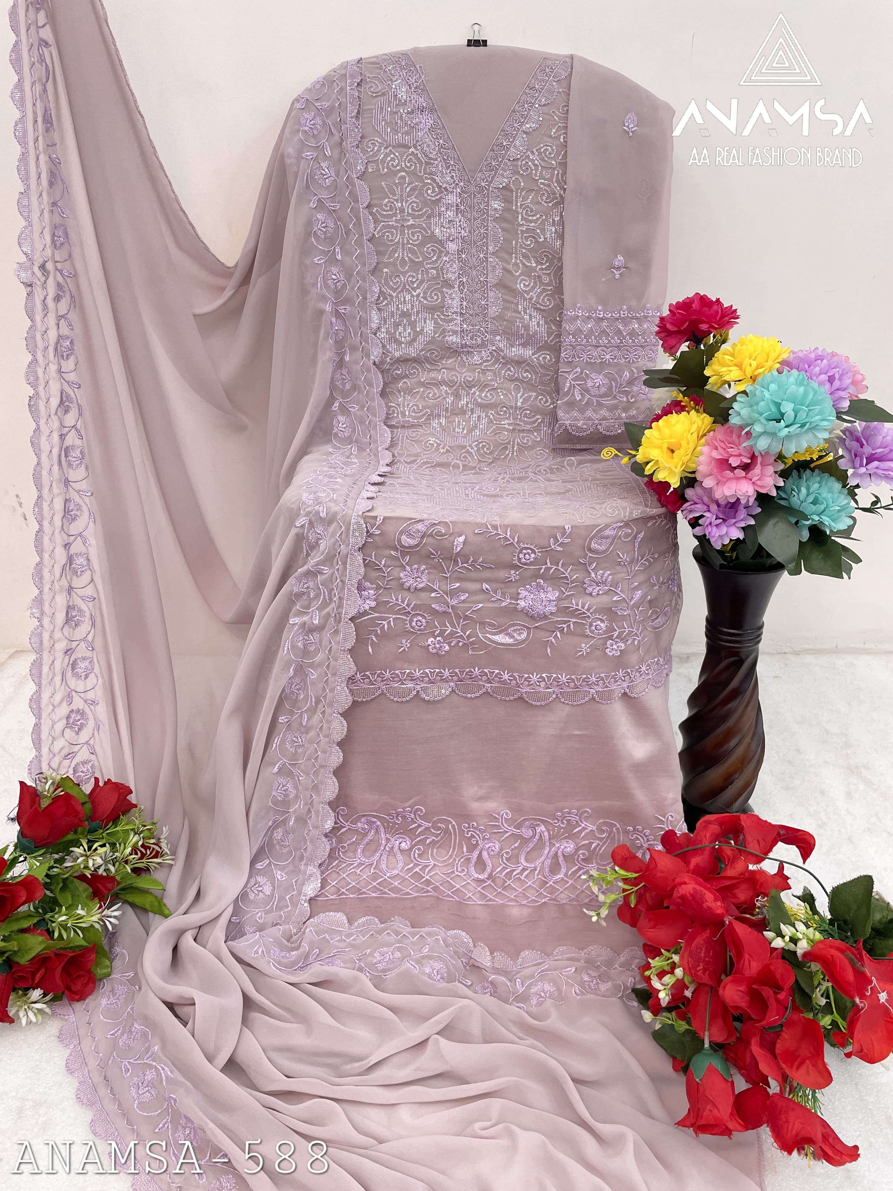 D No 588 Semi Stitched By Anamsa-01