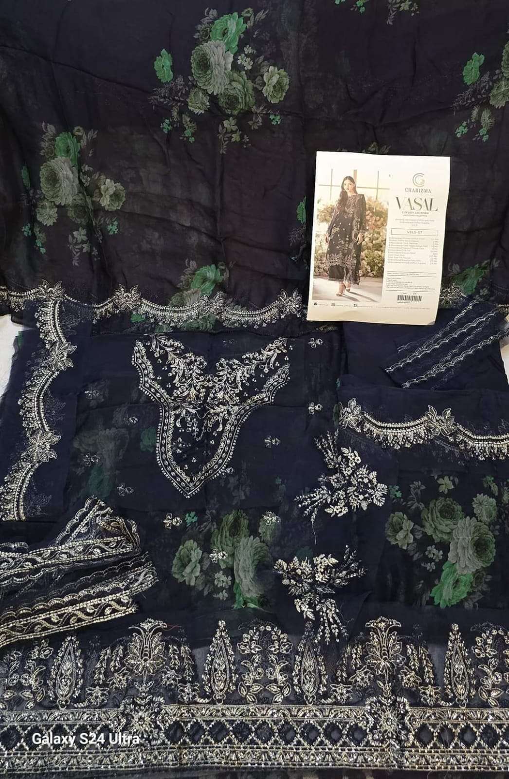 Vasal Luxury Chiffon Unstiched Collection 2024 Volume 1 by Charizma-02