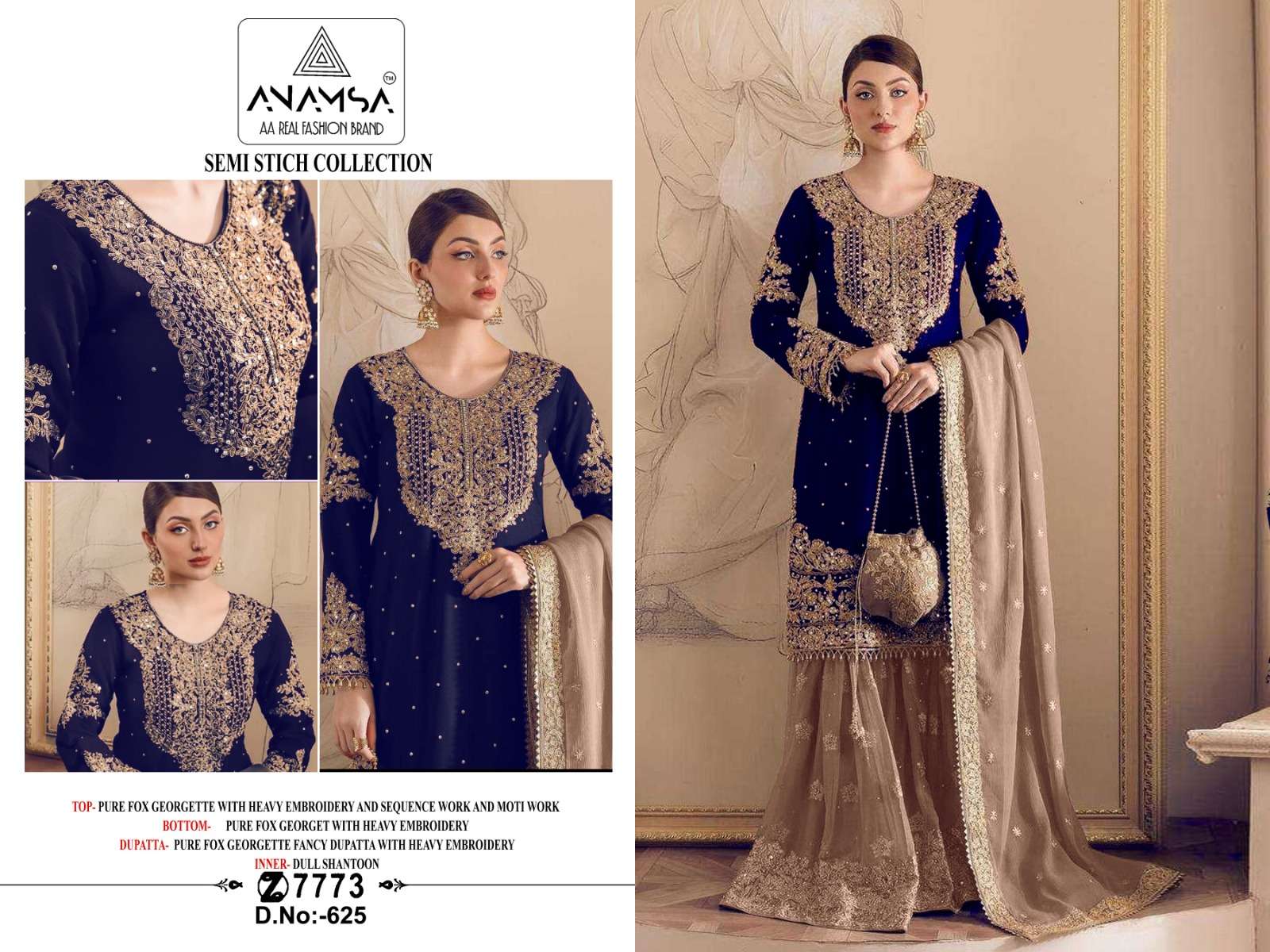 D No -625 Semi Stitched Anamsa-03