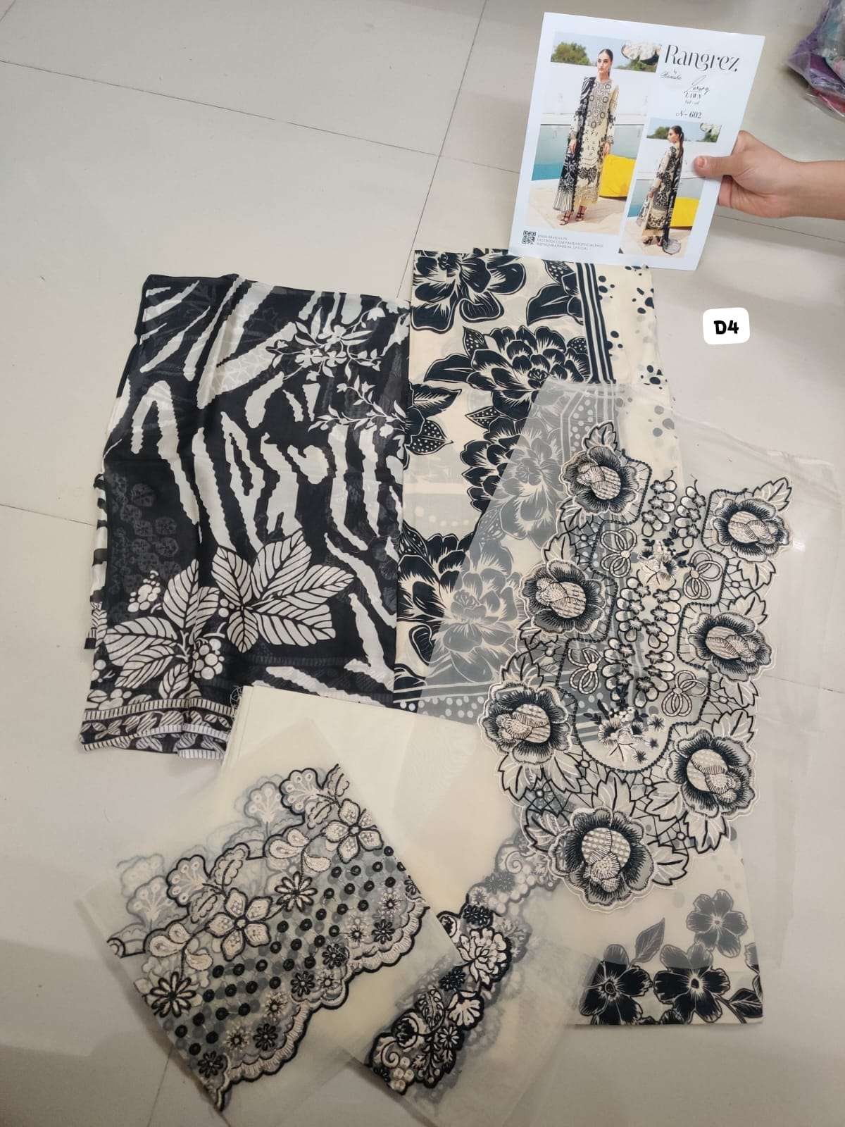 RANGREZ LUXURY LAWN VOL 6 Open Pic By RAMSHA-04