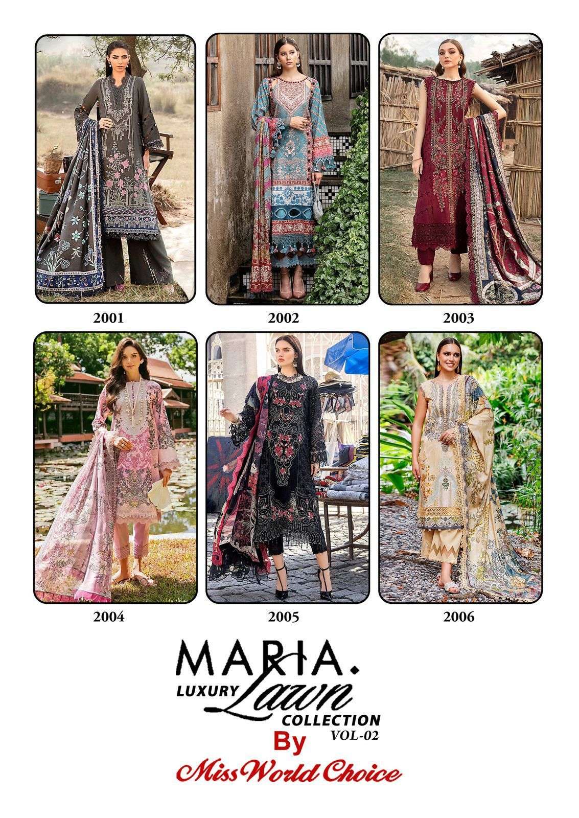 MARIA B LAWN VOL-2 MISSWORLD CHOICE	-01-06