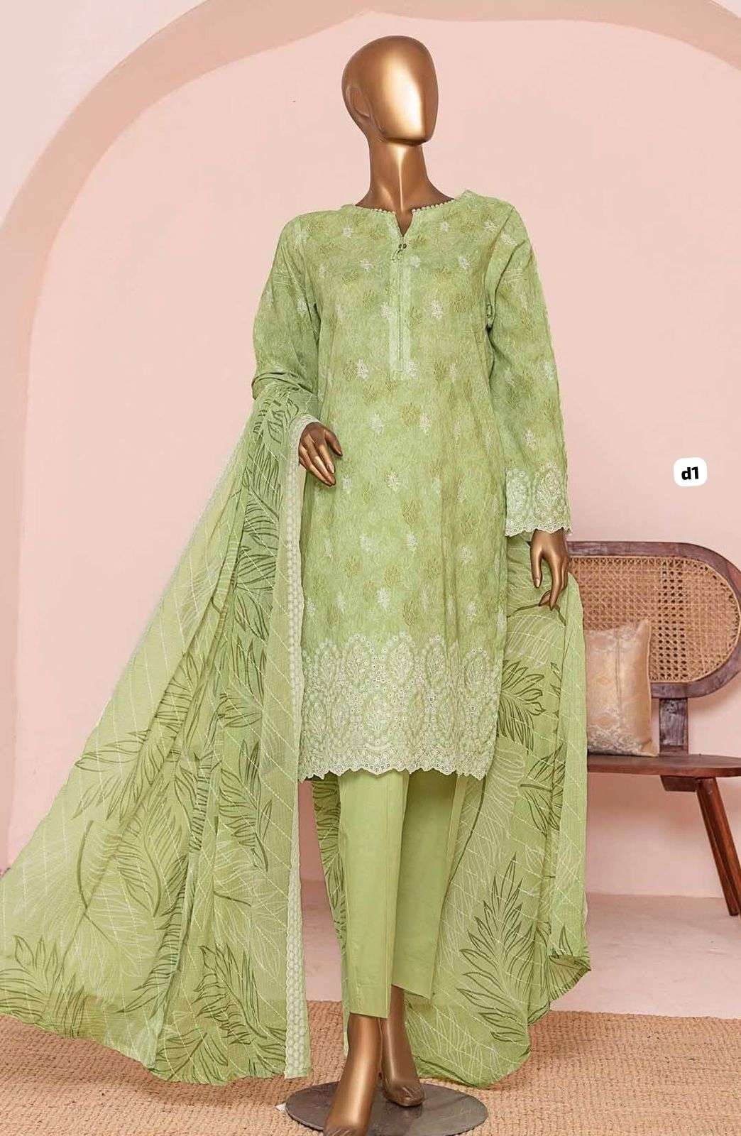 Premium Printed & Embroidered Chikankari Lawn By HZ Textiles-02