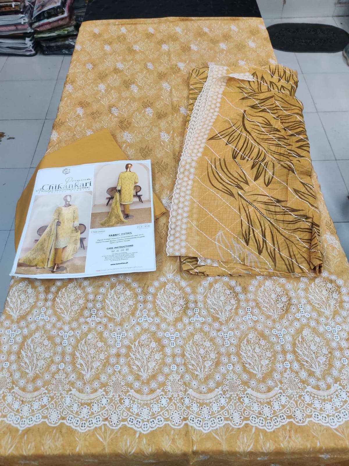 Premium Printed & Embroidered Chikankari Lawn By HZ Textiles-07