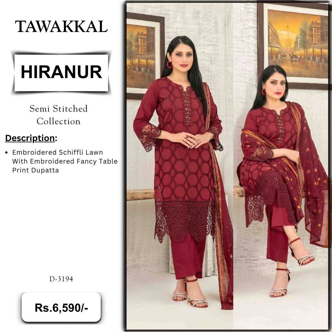 HIRANUR New Embroidered Schiffli Lawn Shahid Tawakkal-09