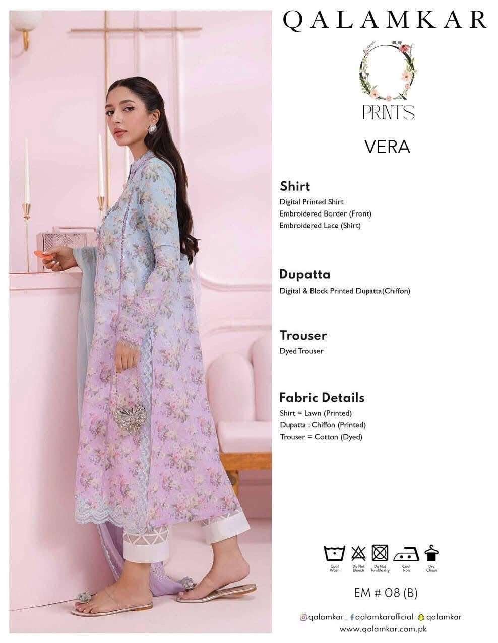 QPrints Unstitched Embroidered Lawn Collection 25 Vol 2 By Qalamkar-11