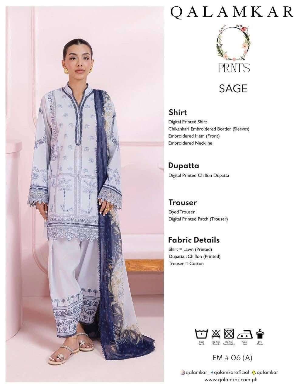 QPrints Unstitched Embroidered Lawn Collection 25 Vol 2 By Qalamkar-15