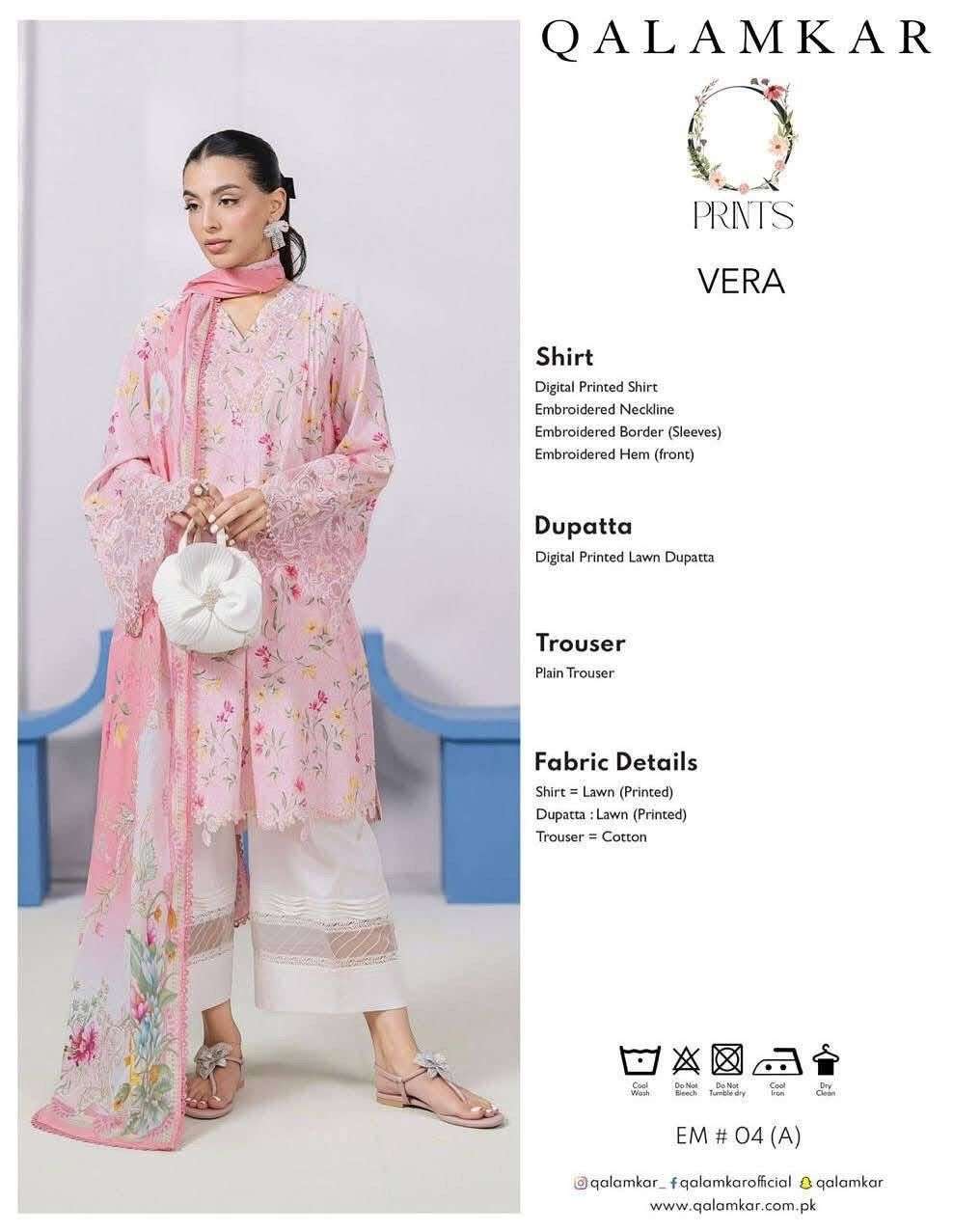 QPrints Unstitched Embroidered Lawn Collection 25 Vol 2 By Qalamkar-16