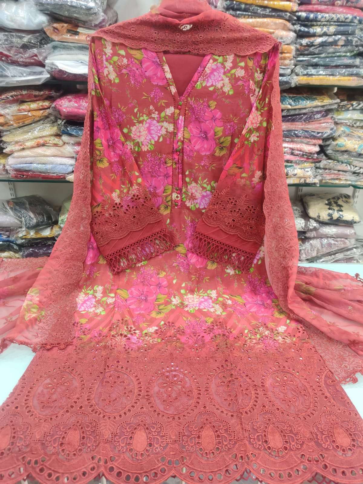 RTW Chikenkari Lawn Embeoidered Collection by Sadabahar-04