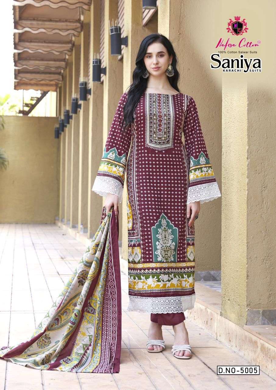 SANIYA KARACHI SUITS VOL 05 Nafisha Cotton-06