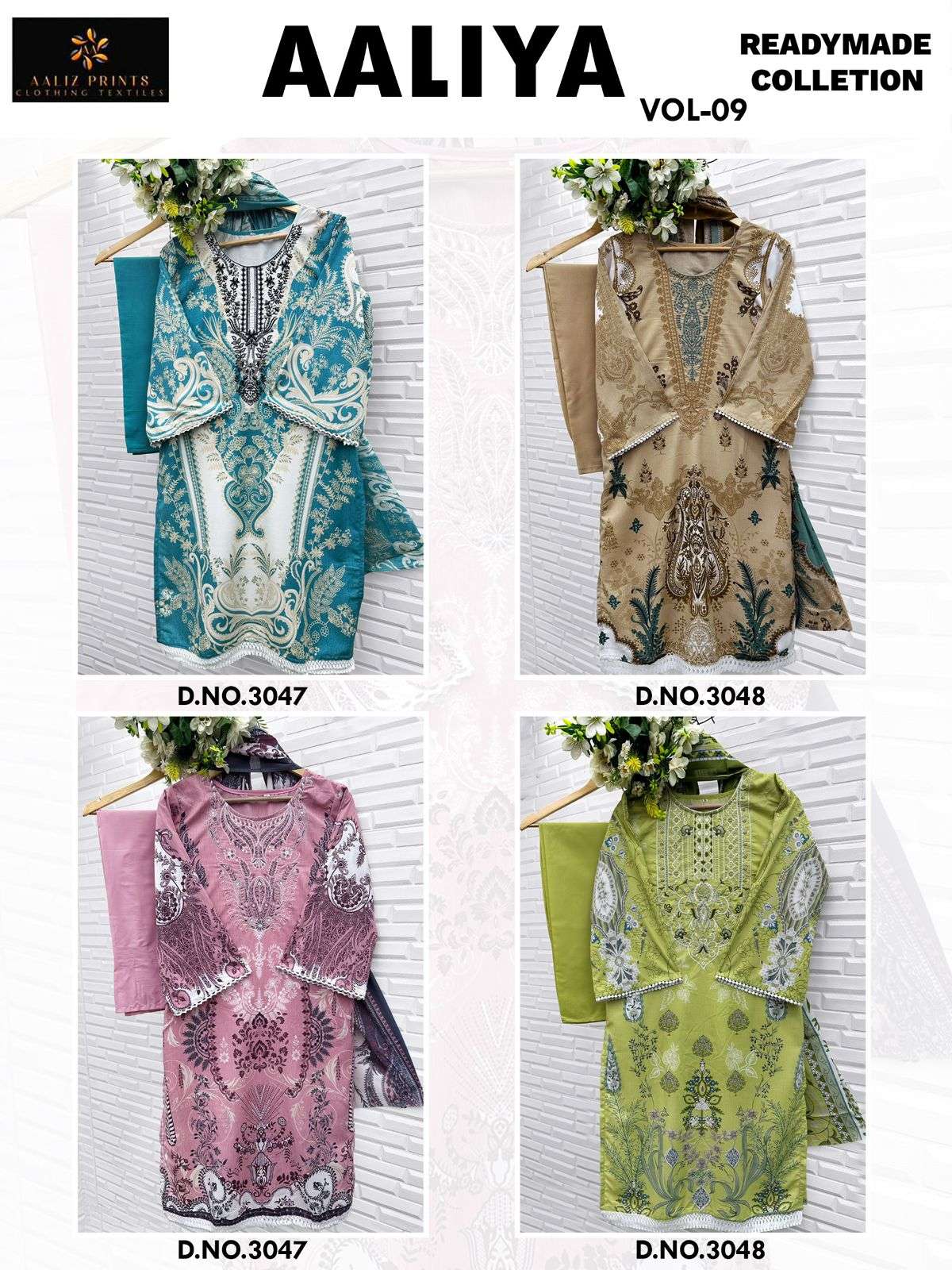 Aaliya embroidery collection vol 9 ready wear by Aaliz Prints-01-04