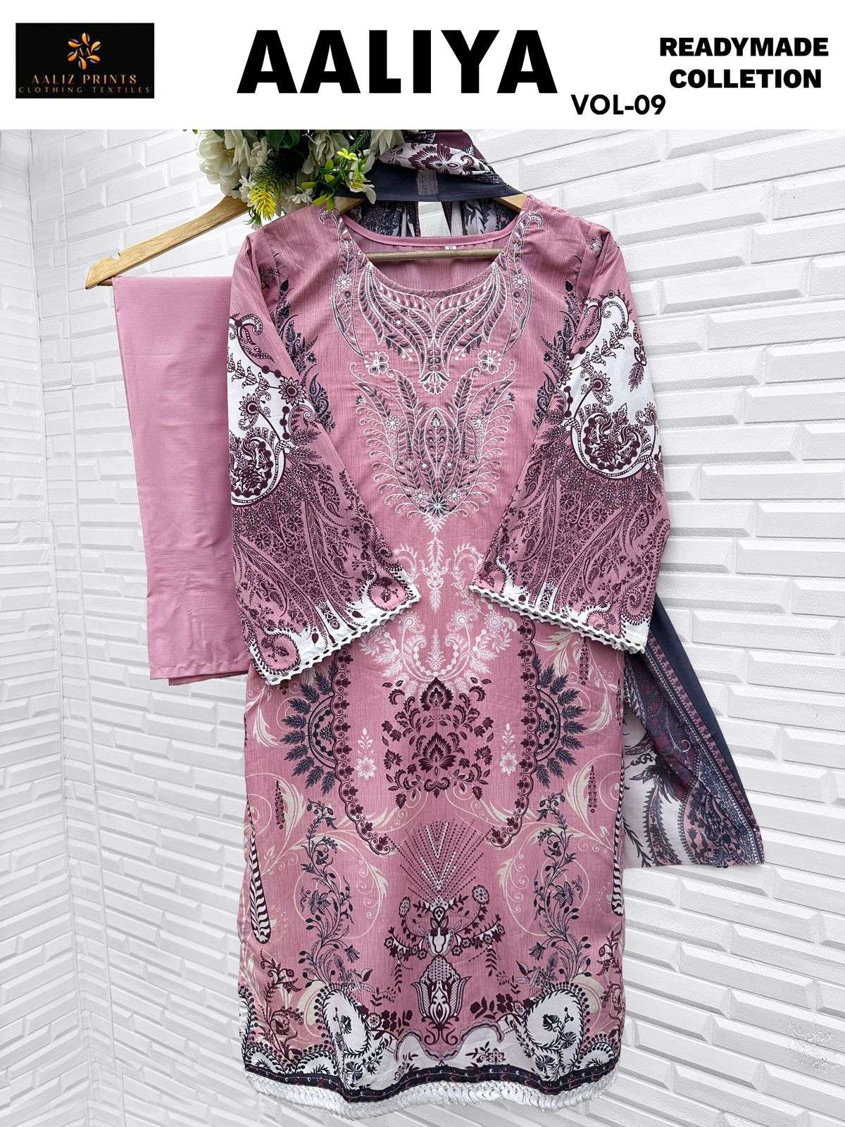 Aaliya embroidery collection vol 9 ready wear by Aaliz Prints-01