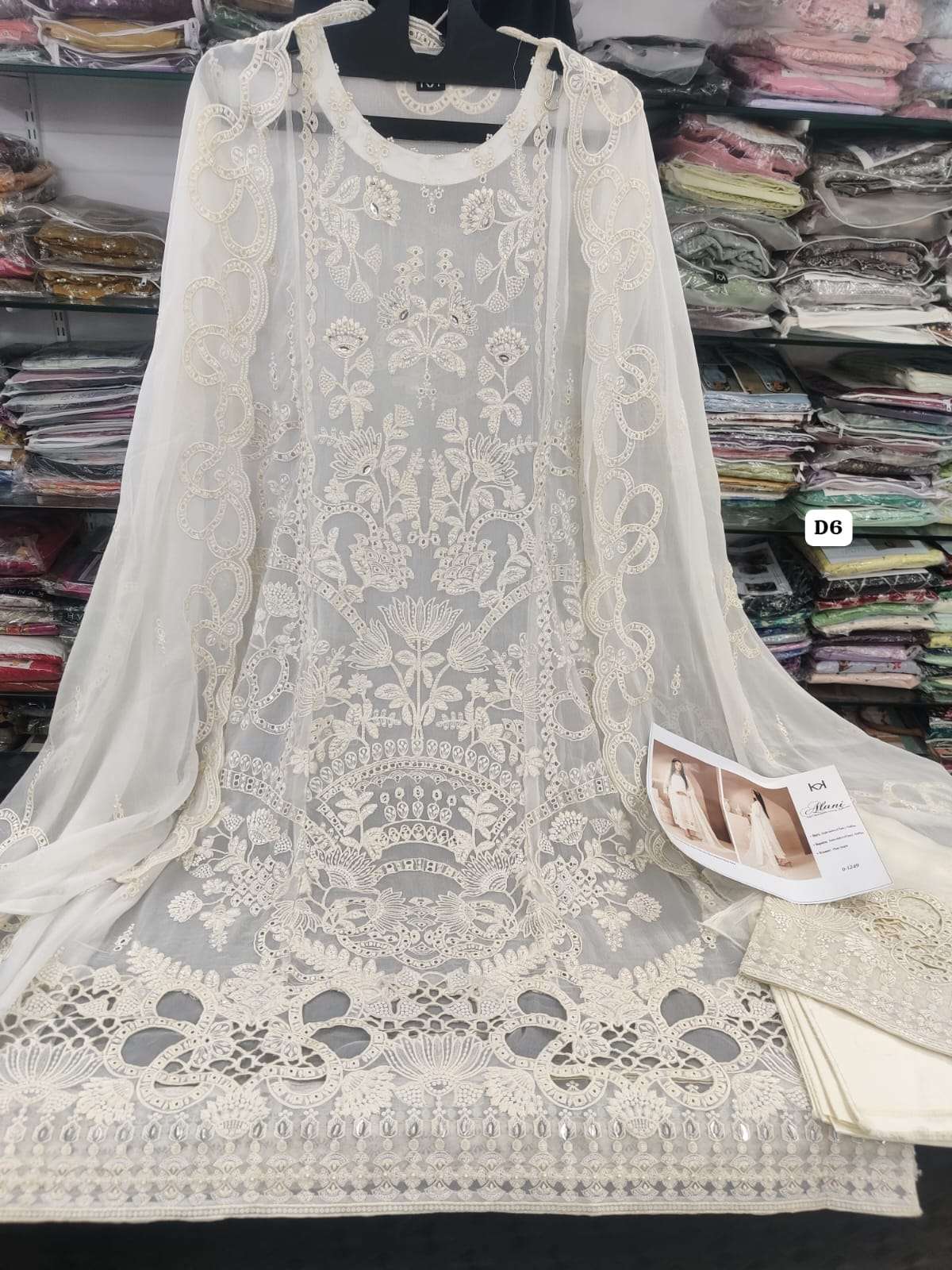 ALANI Fancy Embroidered Chiffon White open pic 2025 By Tawakkal-02