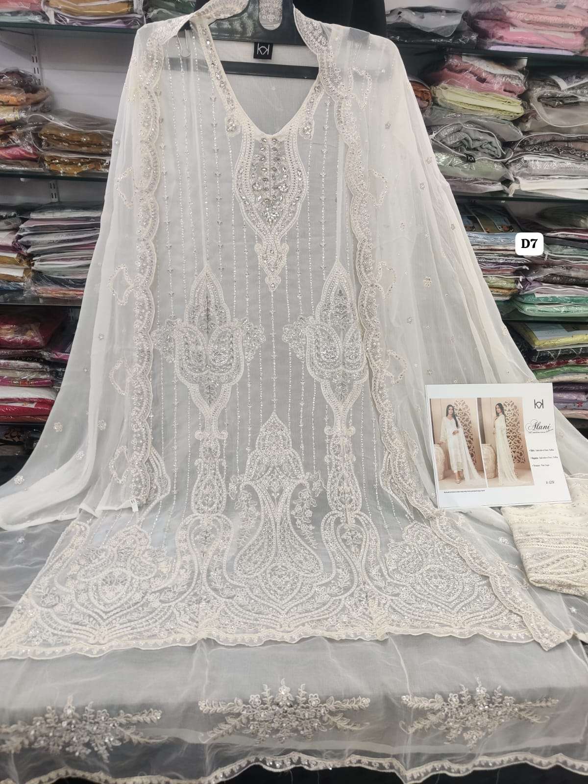 ALANI Fancy Embroidered Chiffon White open pic 2025 By Tawakkal-03