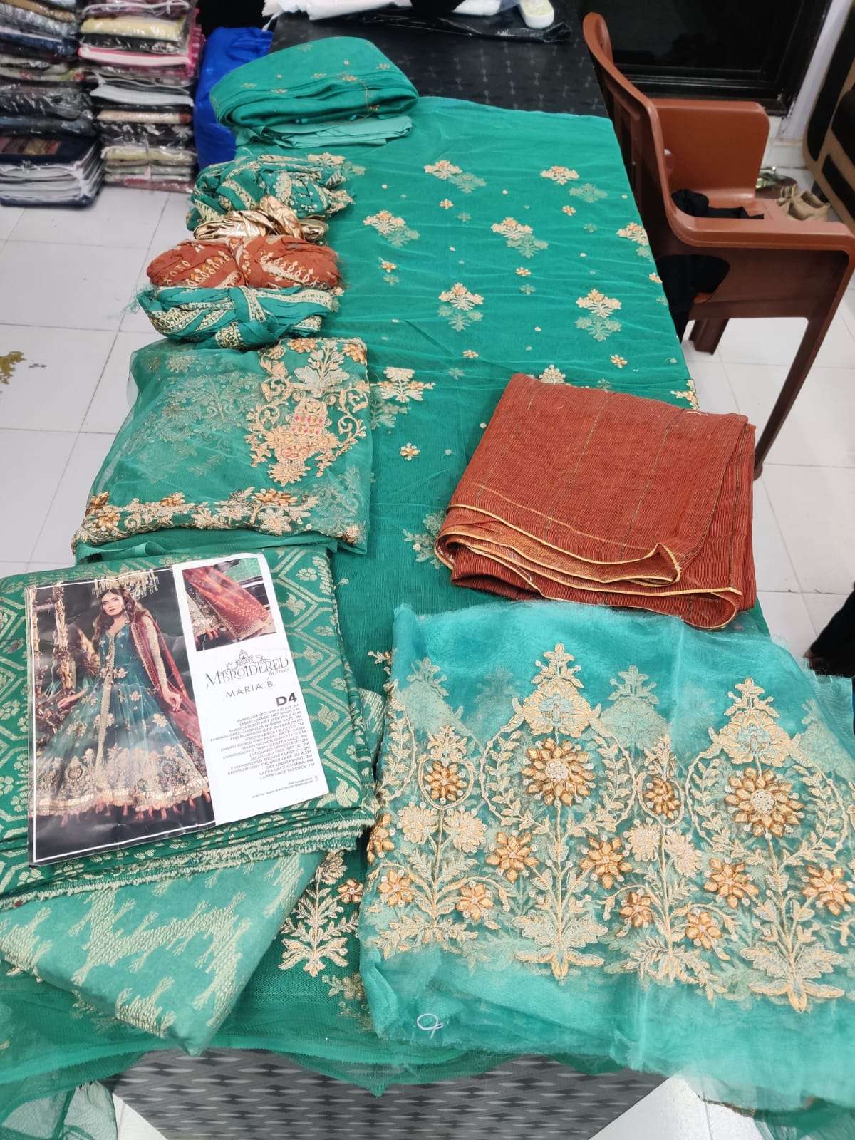 Mbroidered Chiffon by Maria b-01