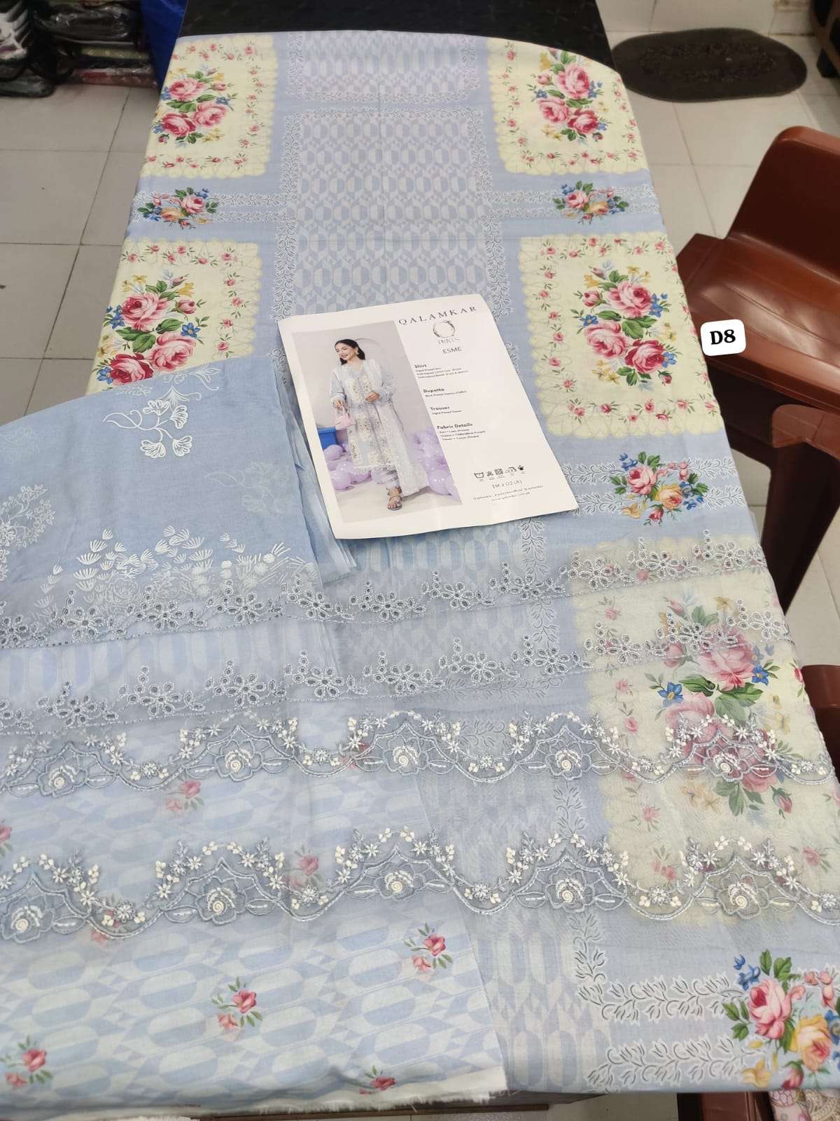 QPrints Unstitched Embroidered Lawn Open Pic 25 Vol 2 By Qalamkar-12