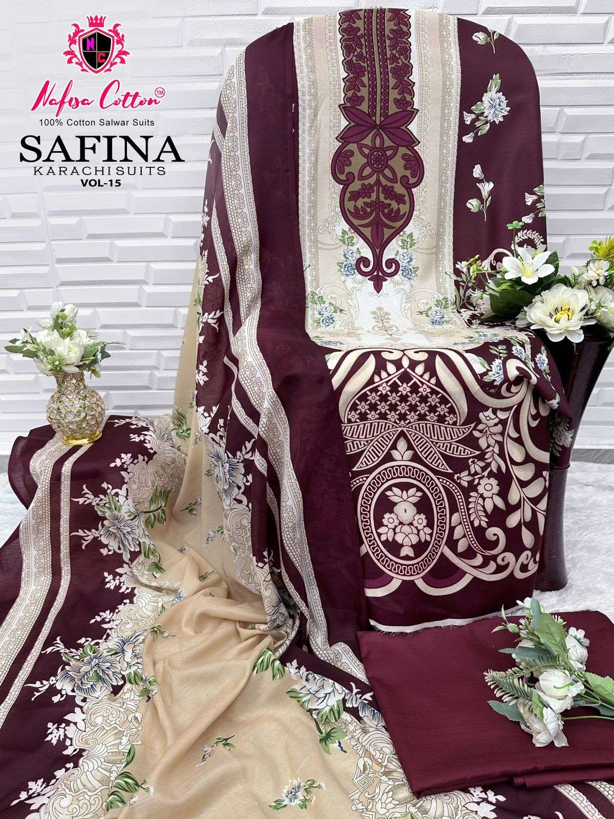 SAFINA KARACHI SUITS VOL 15 BY NAFISHA COTTON-09