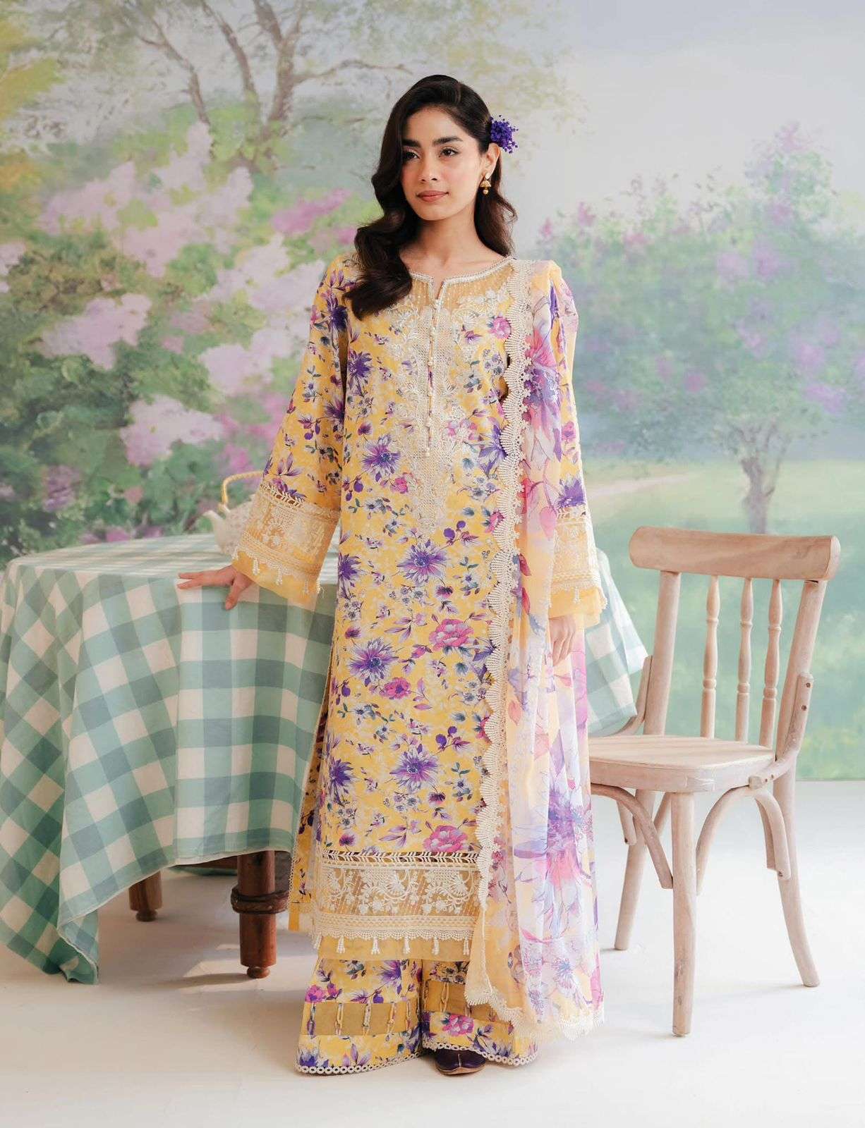 The Floral Charm Unstiched Lawn Collection by Afrozeh-05