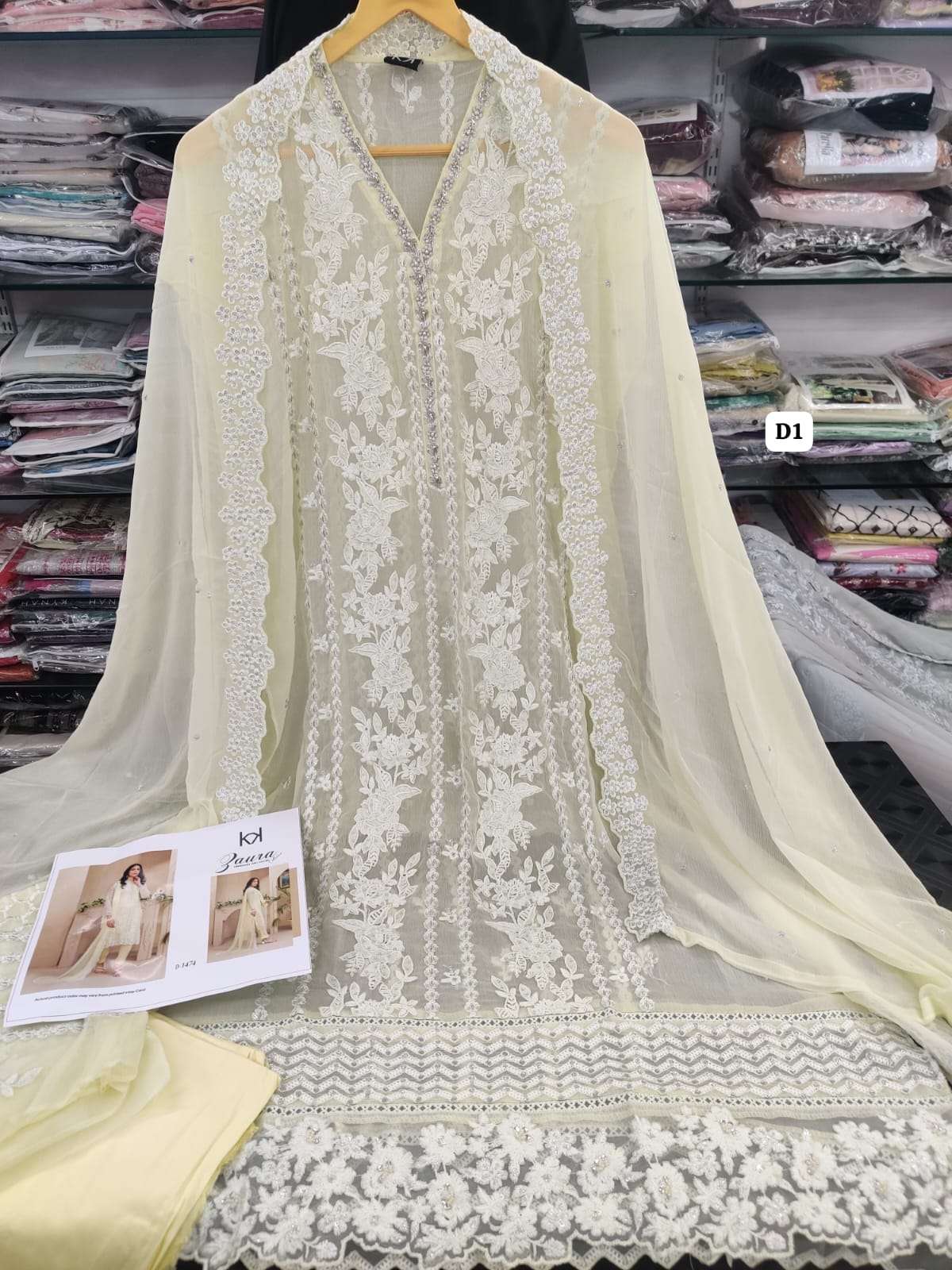 ZAURA SEMI-STITCHED CHIFFON BY TAWAKKAL-02