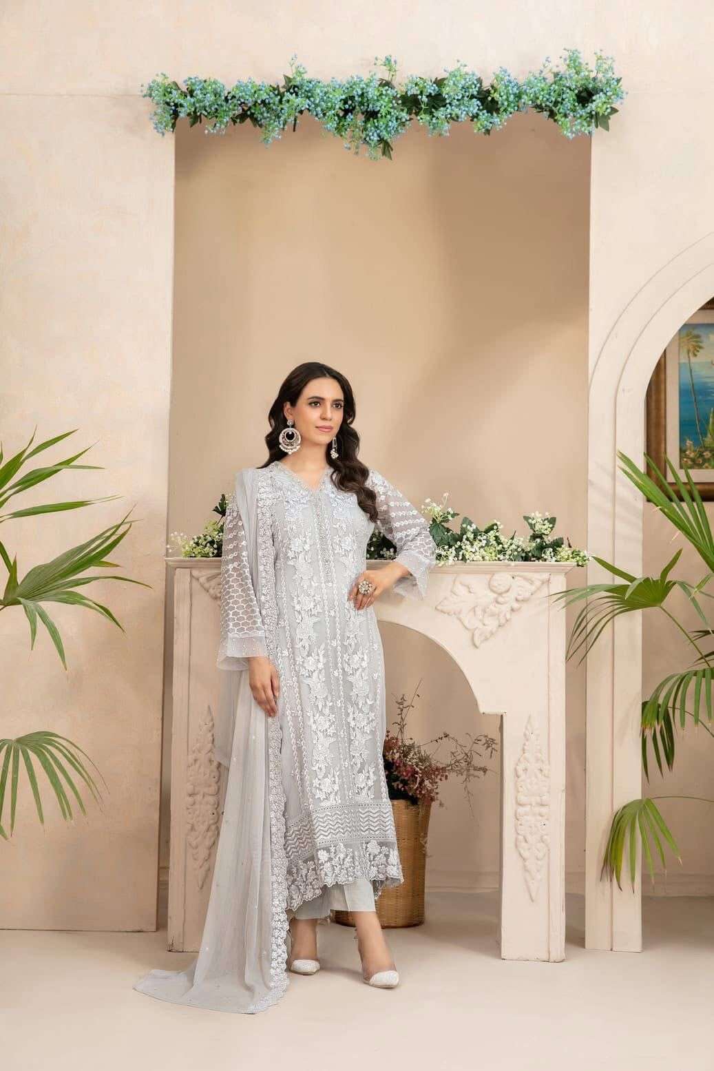 ZAURA SEMI-STITCHED CHIFFON BY TAWAKKAL-03