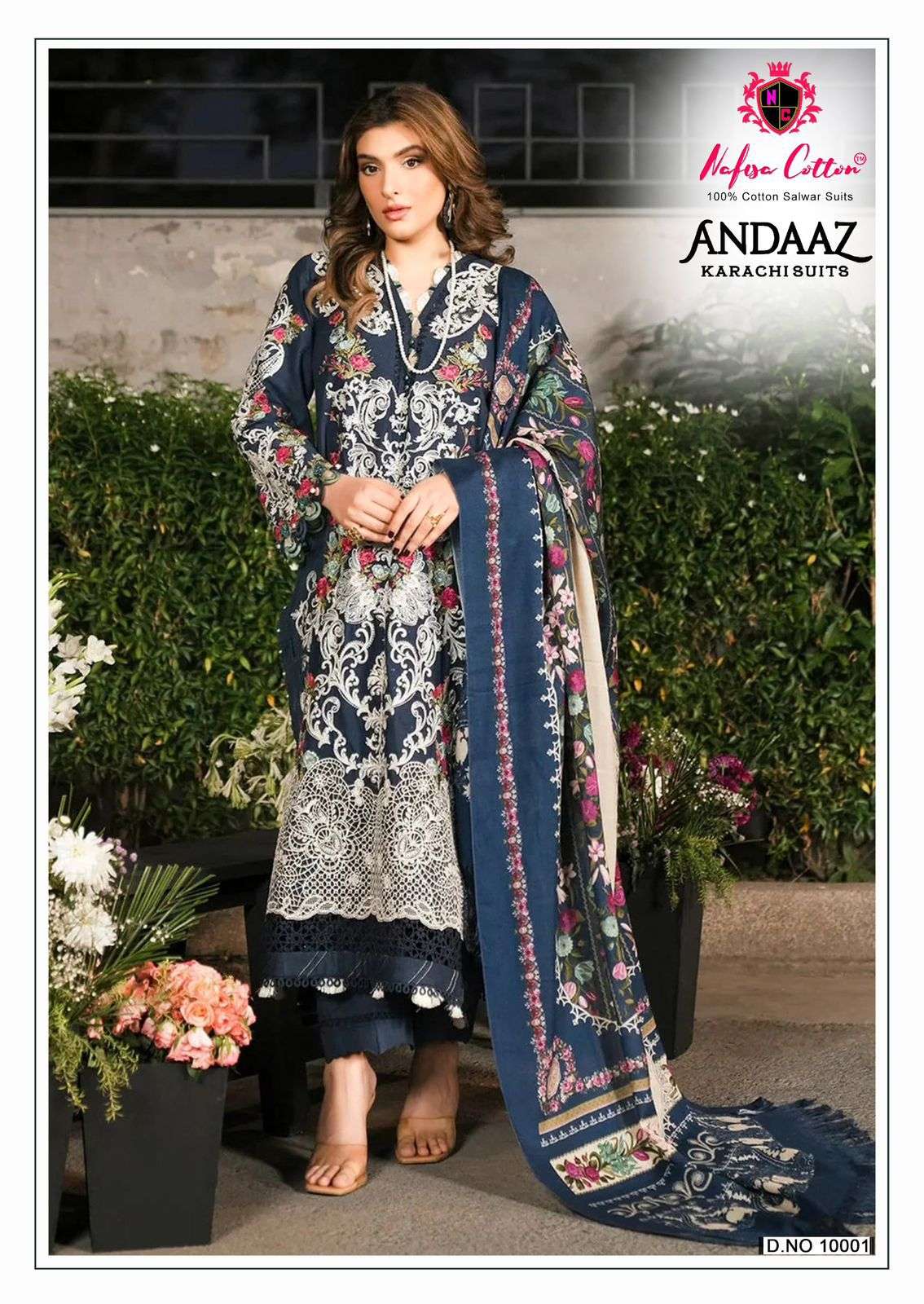 ANDAAZ KARACHI SUITS VOL 10 Open & Model by Nafisa Cotton-06