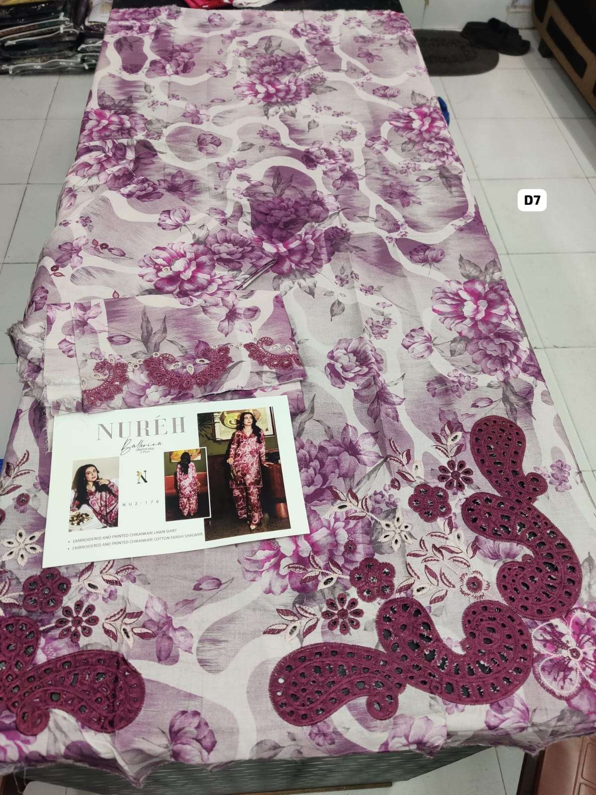 BALLERINA 2 PIECE LAWN 25 Model & OPen Pic by NUREH-09