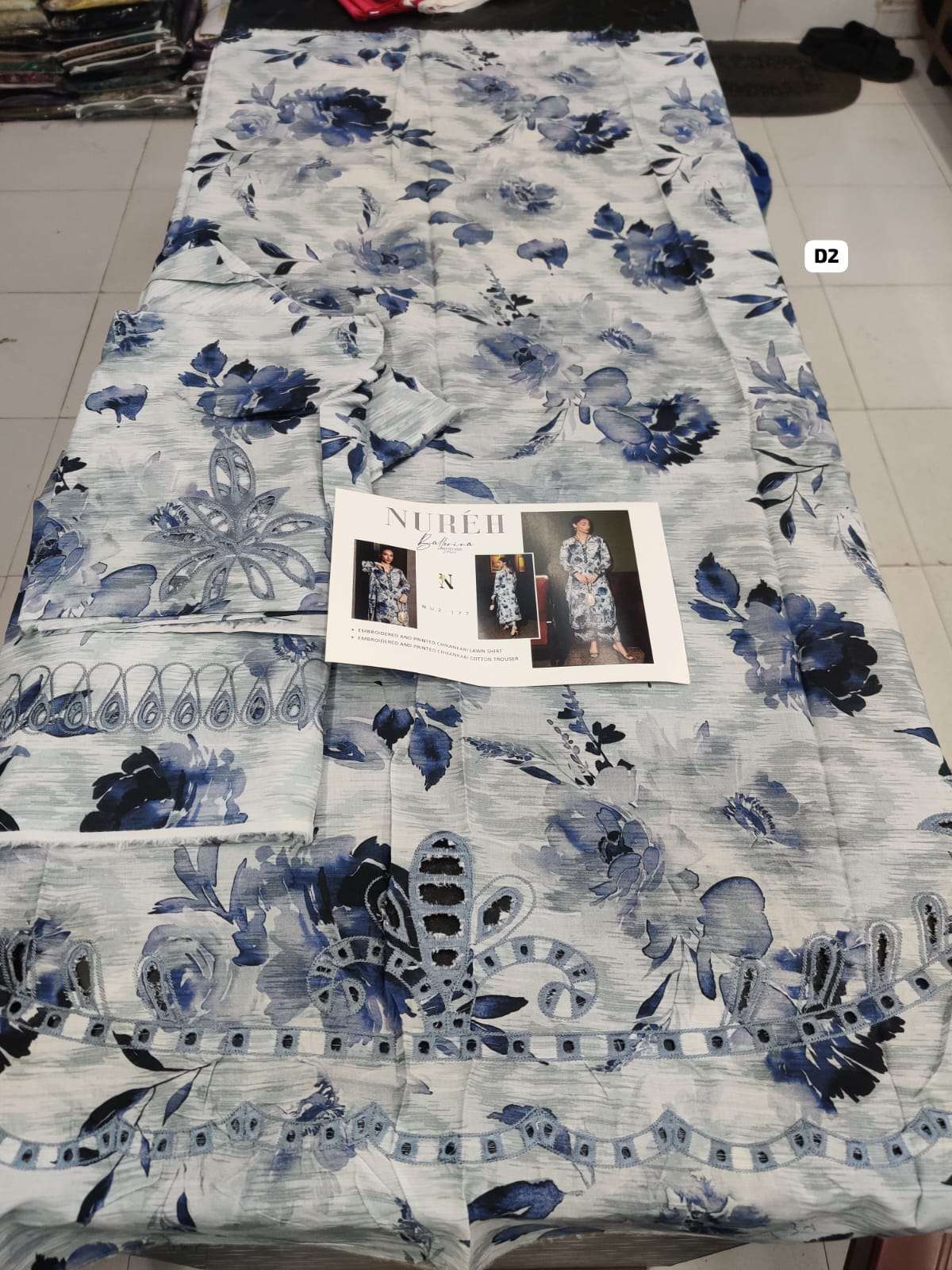 BALLERINA 2 PIECE LAWN 25 Model & OPen Pic by NUREH-14